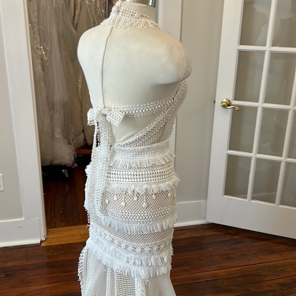 Chic Nostalgia bridal gown, NWT boho style car wash skirt sz 2 - Picture 4 of 15